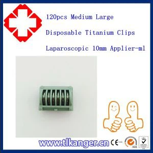 120 stk Disponibel Titan Clip for Laparoscopic Clip Applier Applikator 4 Størrelse